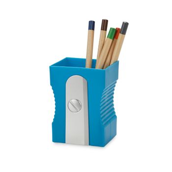 Balvi Portalápices Sharpener Color Azul Mantén Tu Escritorio Organizado Portalápices Original Y Divertido En Forma De Sacapuntas Plástico Abs/pp
