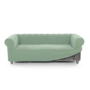 Funda De Tejido Súper Elástico Niagara Sofa 3 Plazas Chester 180 - 230 Cm. Color Turquesa