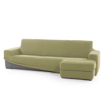 Funda Tejido Elástico Chaise Longue Derecho Niagara Brazo Corto 210 - 320 Cm. Color Pistacho