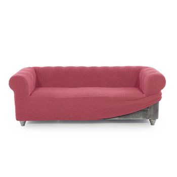 Funda De Tejido Súper Elástico Niagara Sofa 2 Plazas Chester 140 - 180 Cm. Color Fuxia Claro