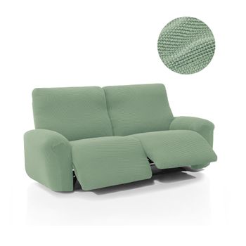 Funda De Tejido Súper Elástico Para Sillón Relax Pies Juntos Niagara 3 Plazas Con 2 Reposapies 200 - 270 Cm Color Turquesa