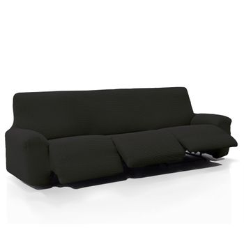 Funda De Tejido Súper Elástico Para Sillón Relax Pies Juntos Niagara 3 Plazas Con 3 Reposapies 210 - 290 Cm Color Negro