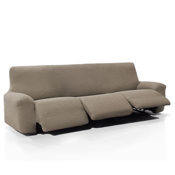 Funda De Tejido Súper Elástico Para Sillón Relax Pies Juntos Niagara 3 Plazas Con 3 Reposapies 210 - 290 Cm Color Lino