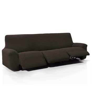 Funda De Tejido Súper Elástico Para Sillón Relax Pies Juntos Niagara 3 Plazas Con 3 Reposapies 210 - 290 Cm Color Marron