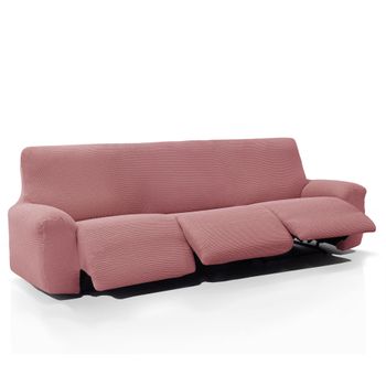 Funda De Tejido Súper Elástico Para Sillón Relax Pies Juntos Niagara 3 Plazas Con 3 Reposapies 210 - 290 Cm Color Rosa Pastel