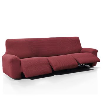 Funda De Tejido Súper Elástico Para Sillón Relax Pies Juntos Niagara 3 Plazas Con 3 Reposapies 210 - 290 Cm Color Fuxia Oscuro