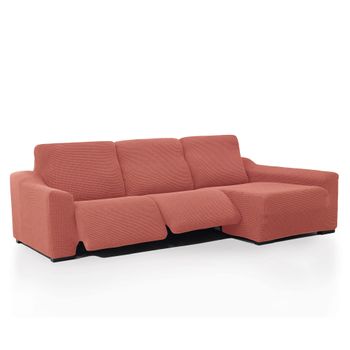 Funda De Sofá Chaise Longue Súper Elástica Niagara Relax Derecha Relax 2 Pies Color Coral