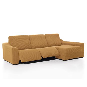 Funda De Sofá Chaise Longue Súper Elástica Niagara Relax Derecha Relax 2 Pies Color Amarillo