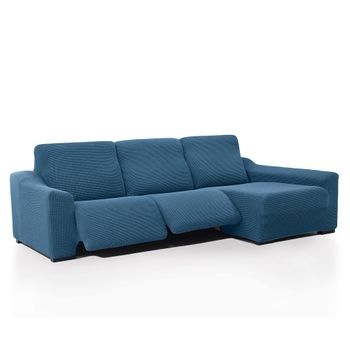 Funda De Sofá Chaise Longue Súper Elástica Niagara Relax Derecha Relax 2 Pies Color Celeste