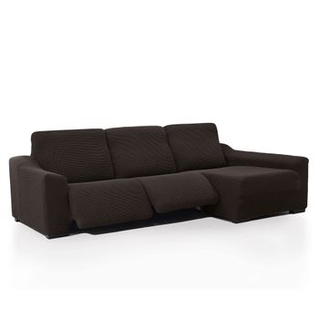 Funda De Sofá Chaise Longue Súper Elástica Niagara Relax Derecha Relax 2 Pies Color Marron