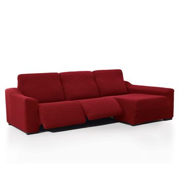 Funda De Sofá Chaise Longue Súper Elástica Niagara Relax Derecha Relax 2 Pies Color Rojo