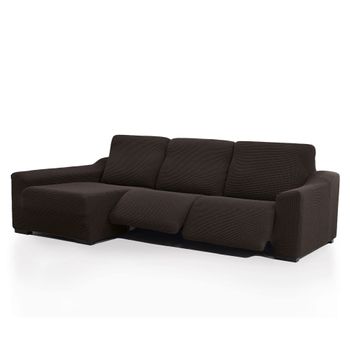 Funda De Sofá Chaise Longue Súper Elástica Niagara Relax Izquierda Relax 2 Pies Color Marron