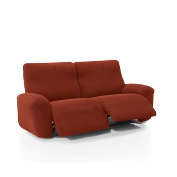 Funda De Tejido Súper Elástico Para Sillón Relax Pies Juntos Niagara 2 Plazas Con 2 Reposapies 160 - 210 Cm Color Caldera