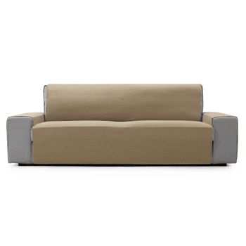 Protector Funda Sofa Cubresofa Dover Jacquard Tacto Algodón.color Beig.  2 Plazas