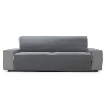 Protector Funda Sofa Cubresofa Dover Jacquard Tacto Algodón.color Gris Oscuro.  4 Plazas