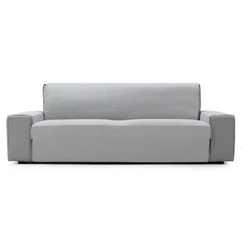 Protector Funda Sofa Cubresofa Dover Jacquard Tacto Algodón.color Gris Claro.  4 Plazas