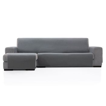 Protector Cubresofa Sofa Chaise Longue Izquierda Dover 280 Cm Tacto Algodón.color Gris Oscuro