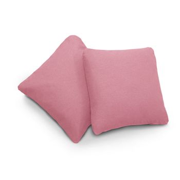 Pack De 2 Funda De Cojíndecorativo Dover Tacto Algodón Color Rosa Pastel 50x50cm