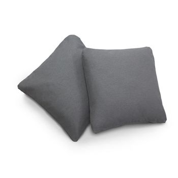 Pack De 2 Funda De Cojíndecorativo Dover Tacto Algodón Color Gris Oscuro 50x50cm