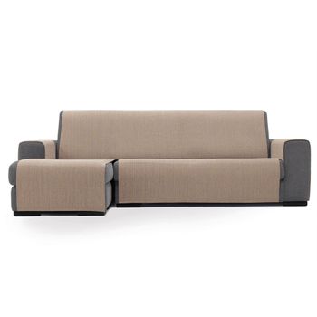 Protector Cubresofa Sofa Chaise Longue Izquierda Doha Extra 280 Cm Tacto Algodón.color Beig