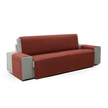 Protector Funda Sofa Cubresofa Doha Jacquard Tacto Algodón.color Caldera. 3 Plazas