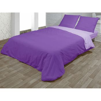 Juego De Funda Nórdica Hosteline Vegas Malva Cama De 90 2 Piezas