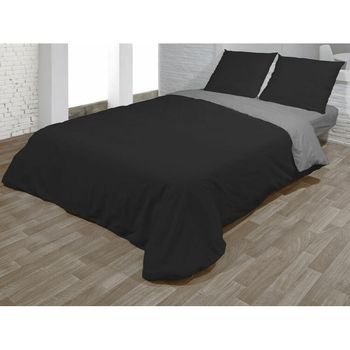 Juego De Funda Nórdica Hosteline Vegas Negro Cama De 135 3 Piezas