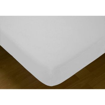 Sábana Bajera Ajustable Hosteline Iris Blanco Cama De 90