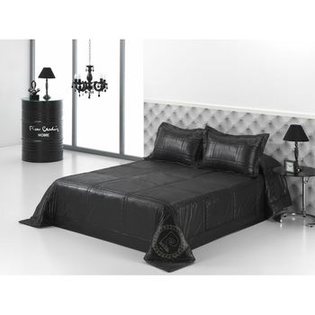 Colcha Hosteline Black Line Negro Cama De 90 Cama De 105 (2 Piezas)