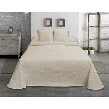 Colcha Hosteline Espiga Beige Cama De 90 (1 Pieza)