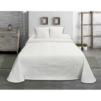 Colcha Hosteline Espiga Blanco Cama De 105 (1 Pieza)