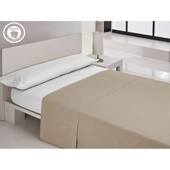 Sábana Encimera Happy Home Lisos Cotton Tierra Cama De 135 Cama De 135/140