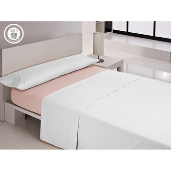 Sábana Bajera Ajustable Happy Home Lisos Cotton Rosa Cama De 90