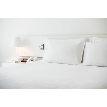 Sábana Encimera Hosteline Iris Premium Blanco Cama De 105