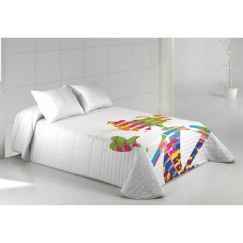 Colcha Hosteline Pop Rosa Cama De 105 (2 Piezas)