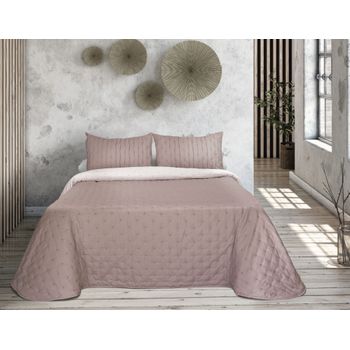 Colcha Boutí Reversible Triana Rosa Con Funda De Almohada / 105(200x270 Cm)