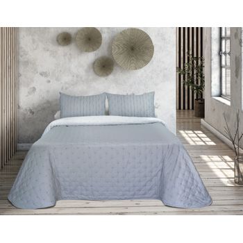 Colcha Boutí Reversible Triana Aguamarina Con Funda De Almohada / 135(235x270 Cm)