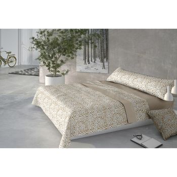 Juego De Sábanas Pierre Cardin Coralina Marmol Beige Cama De 135