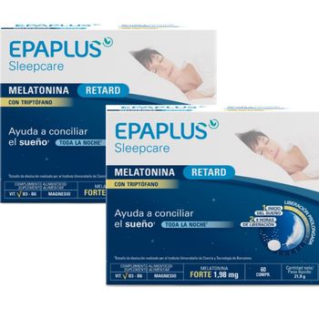 Pack 2 X Melatonina Retard 1,98 Mg Con Triptófano Epaplus 60 Comprimidos