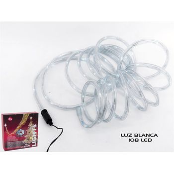 Cordón Luminoso 10m 8 Funciones 180leds Blanco