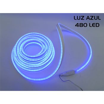 Guirnalda Navidad 480 Led Neon Azul Fijo Exterior 4m