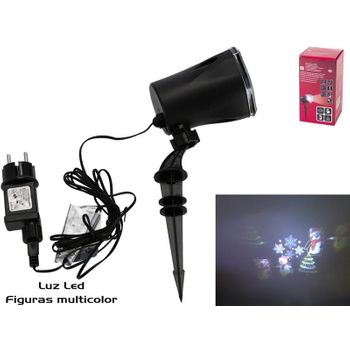 Proyector Rotante Led Con Figuras Navideñas 10,5 Cm