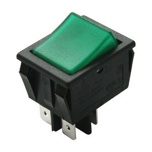 Interruptor Bipolar Tipo Luminoso 11.405.il/nv 16a/250v Faston On-off Electro Dh Color Negro Y Verde 8430552016662