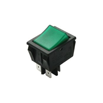 Outlet Interruptor Bipolar 11.405.sl/nv Tipo Indicador Luminoso 16a/250v Faston Electro Dh Color Negro Y Verde 8430552016716