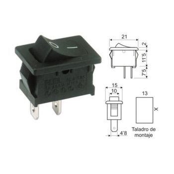 Outlet Interruptor 11.405.i/tp Bipolar Tipo Interruptor 3 Posiciones  16a/250v Faston On-off-on Electro Dh Color Negro 8430552113255 con Ofertas  en Carrefour