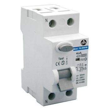 Interruptor Automático Diferencial (rccb) 2 40 A 230 Vac Electro Dh 78.200/40 8430552107360