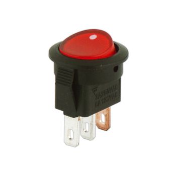 Outlet Interruptor Unipolar Empotrable Basculante Miniatura Luminoso Electro Dh Cuerpo Negro Y Tecla Roja 11.482.il 8430552110933