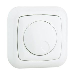 Potenciómetro regulador de luz con interruptor de color blanco - Cablematic