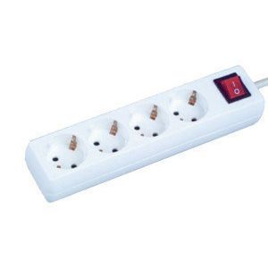 Base Múltiple 4 Tomas Con Interruptor Luminoso 3 Mts Electro Dh 36.225/3 8430552121175