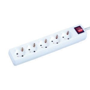 Base Múltiple 5 Tomas Con Interruptor Luminoso 3 Mts  36.227/3 Electro Dh 8430552121199